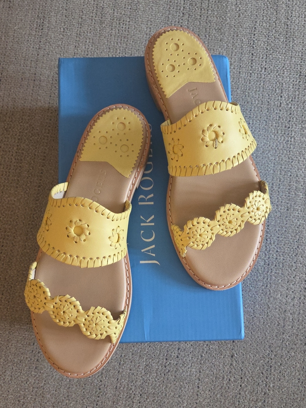 Jack Rogers Yellow Carolina Flat 9M